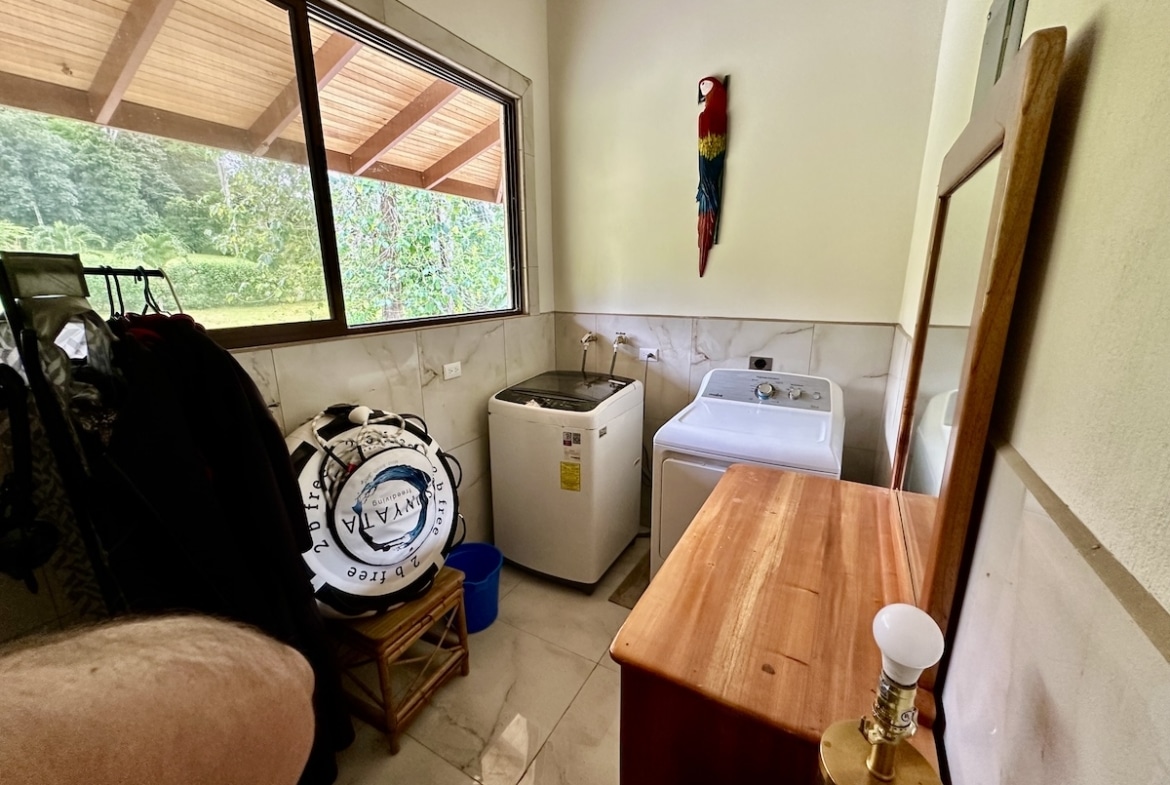 Land surrounded by tropical vegetation in Osa Peninsula