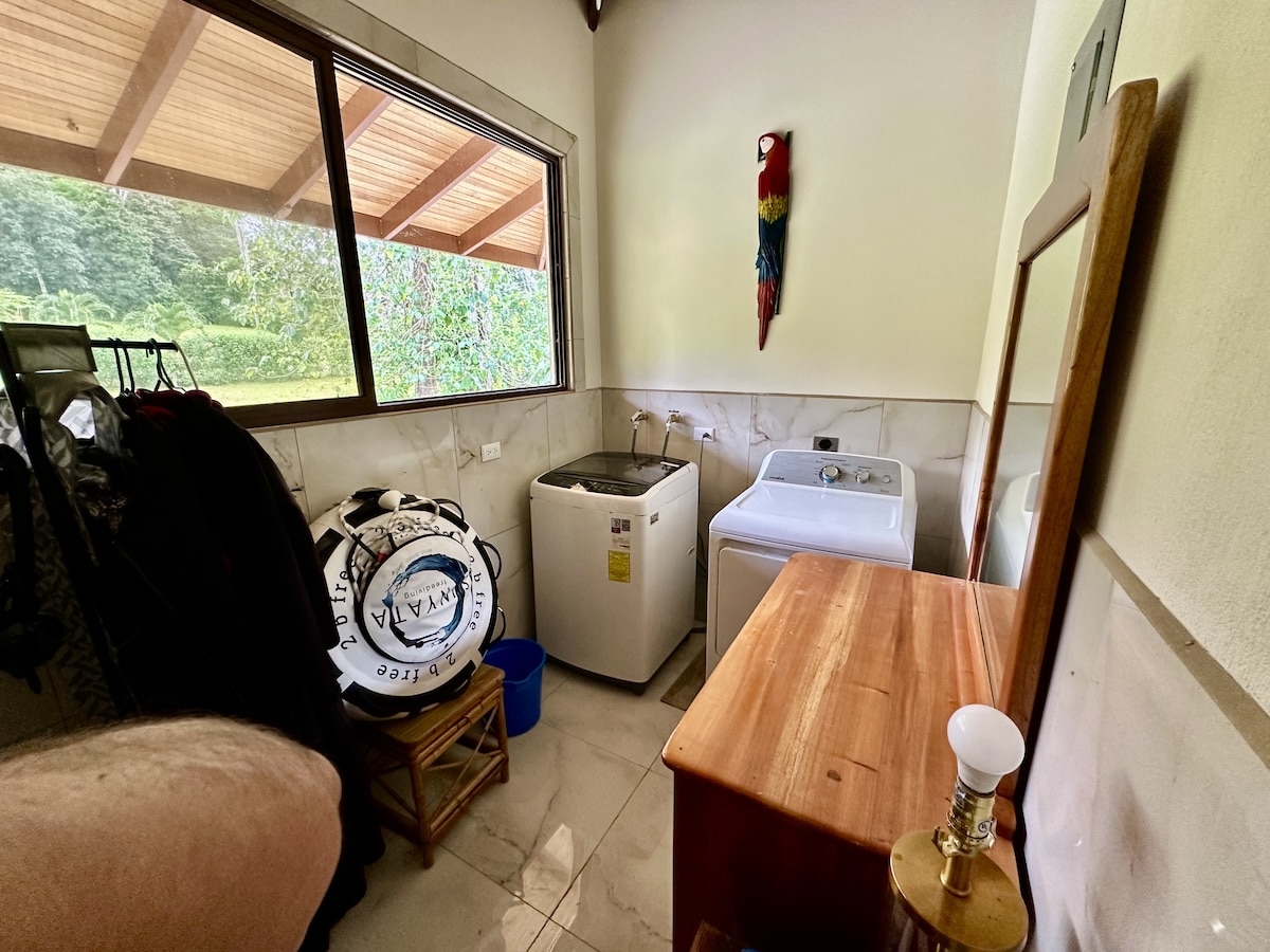 Land surrounded by tropical vegetation in Osa Peninsula